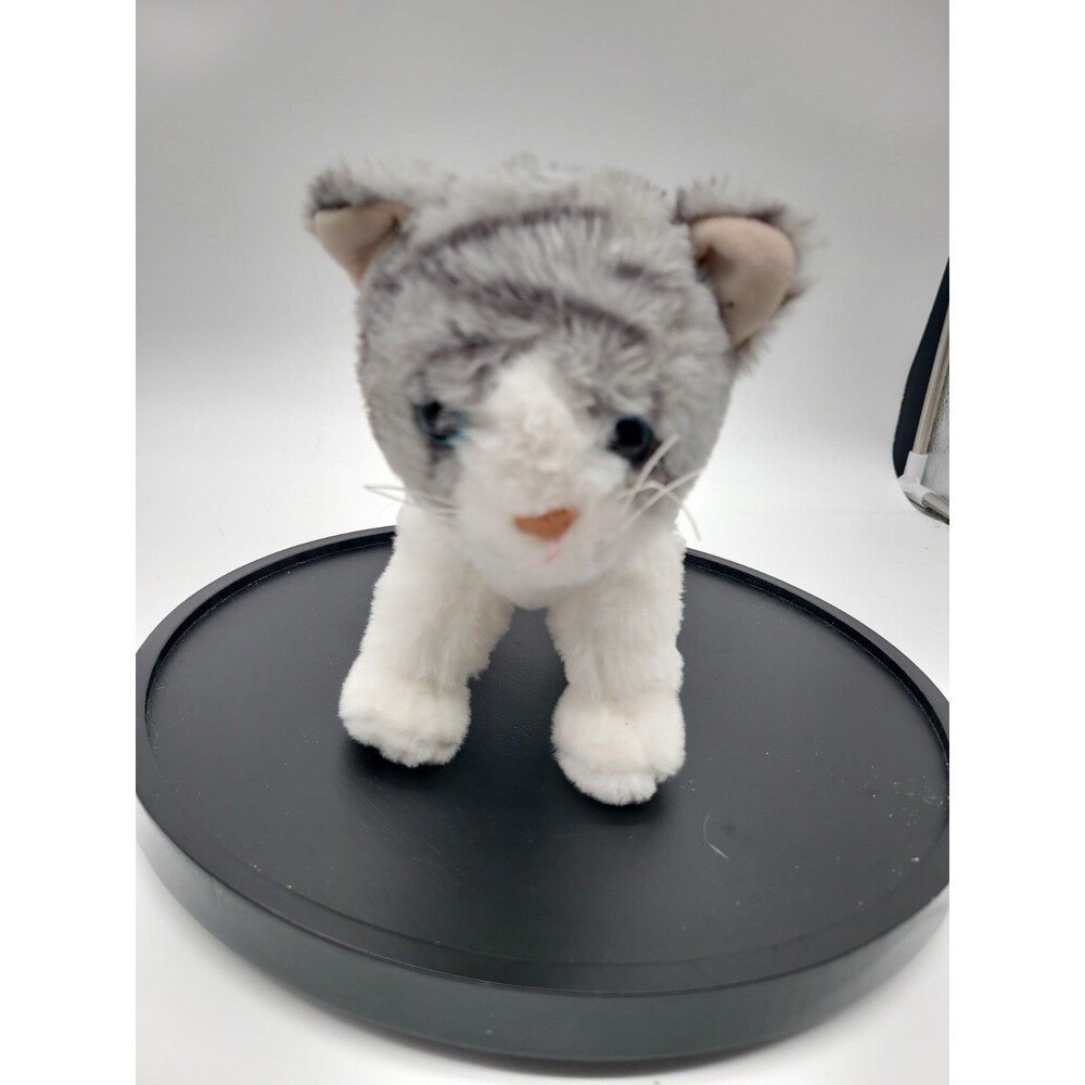 Teddy Mountain  Striped Gray Cat Tabby   Stuffed Animal Toy Plush 8”